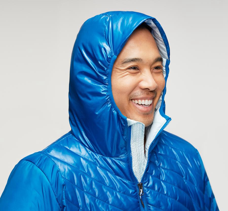 Hoka One One Womens Jackets - Puffy - Blue - QYEZ45137